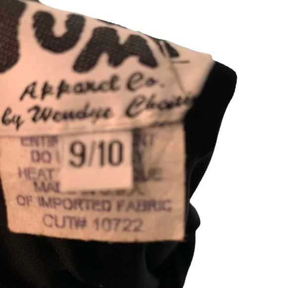 Vintage Black Evening Dress with Splash Rhinestones Size 9/10 - Picture 7 of 8